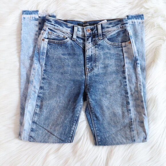 NEW Hudson Zoeey Acid Wash High Waisted Blue Denim Jeans Size 24 - Picture 3 of 8